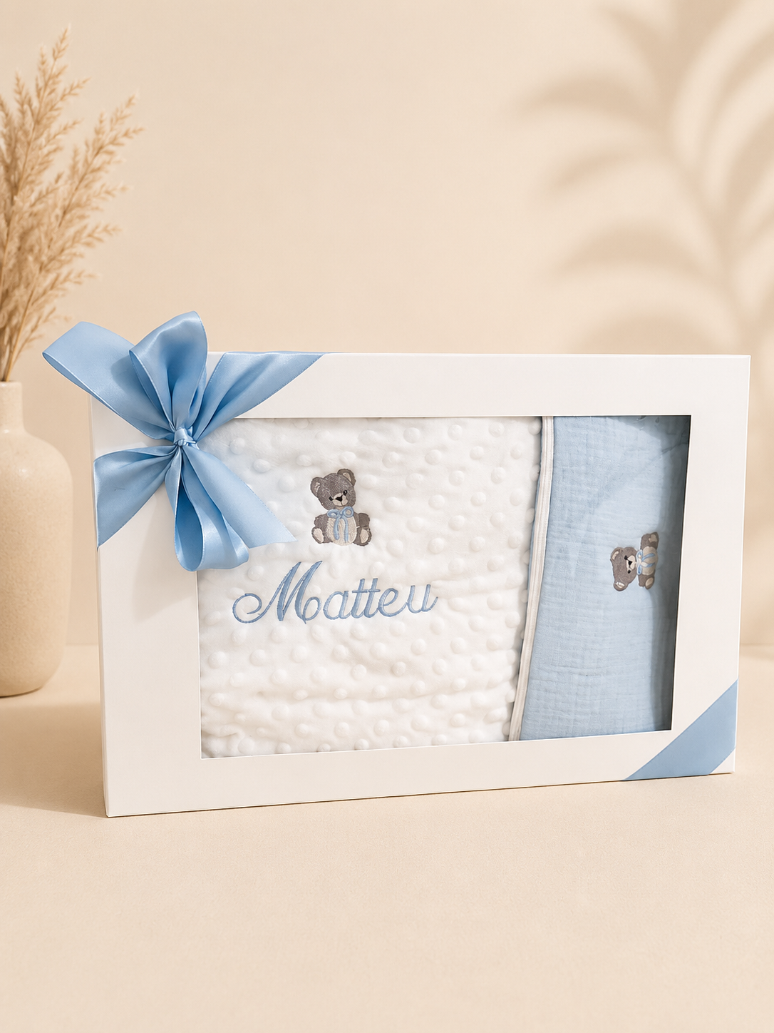 Coffret naissance bébé d'amour bleu