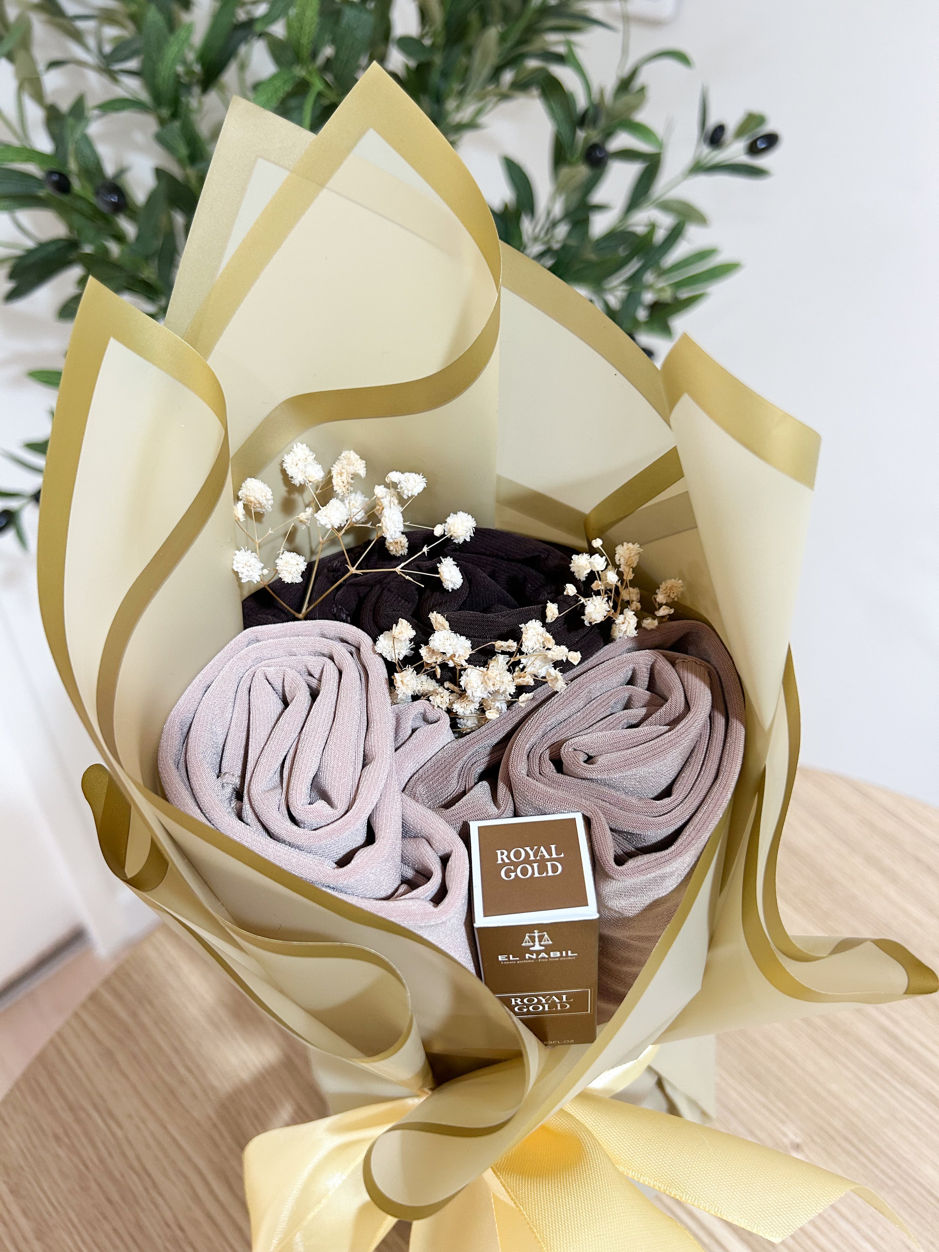 Bouquet hijab caramel