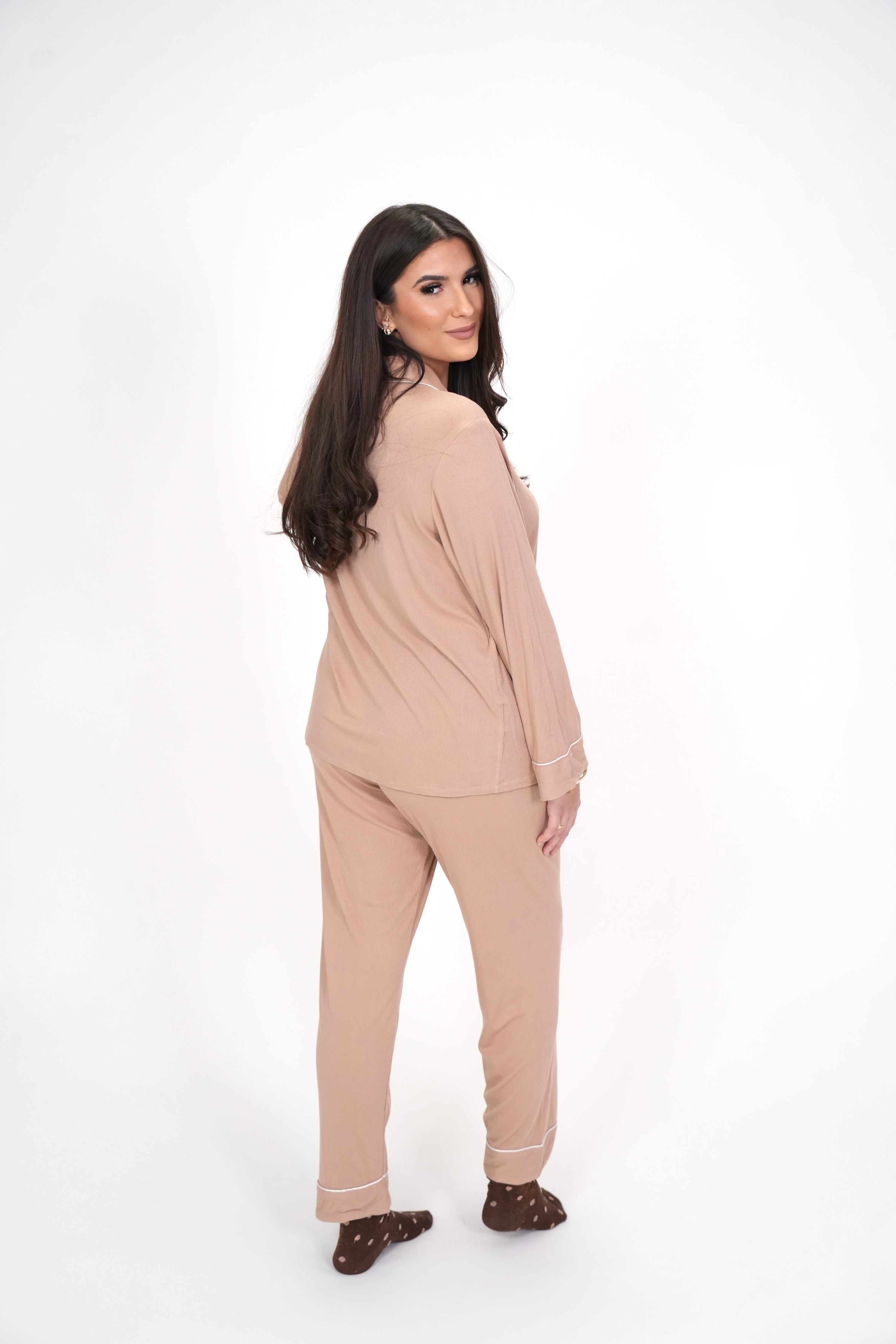 Pyjama cosy marron   2 pièces