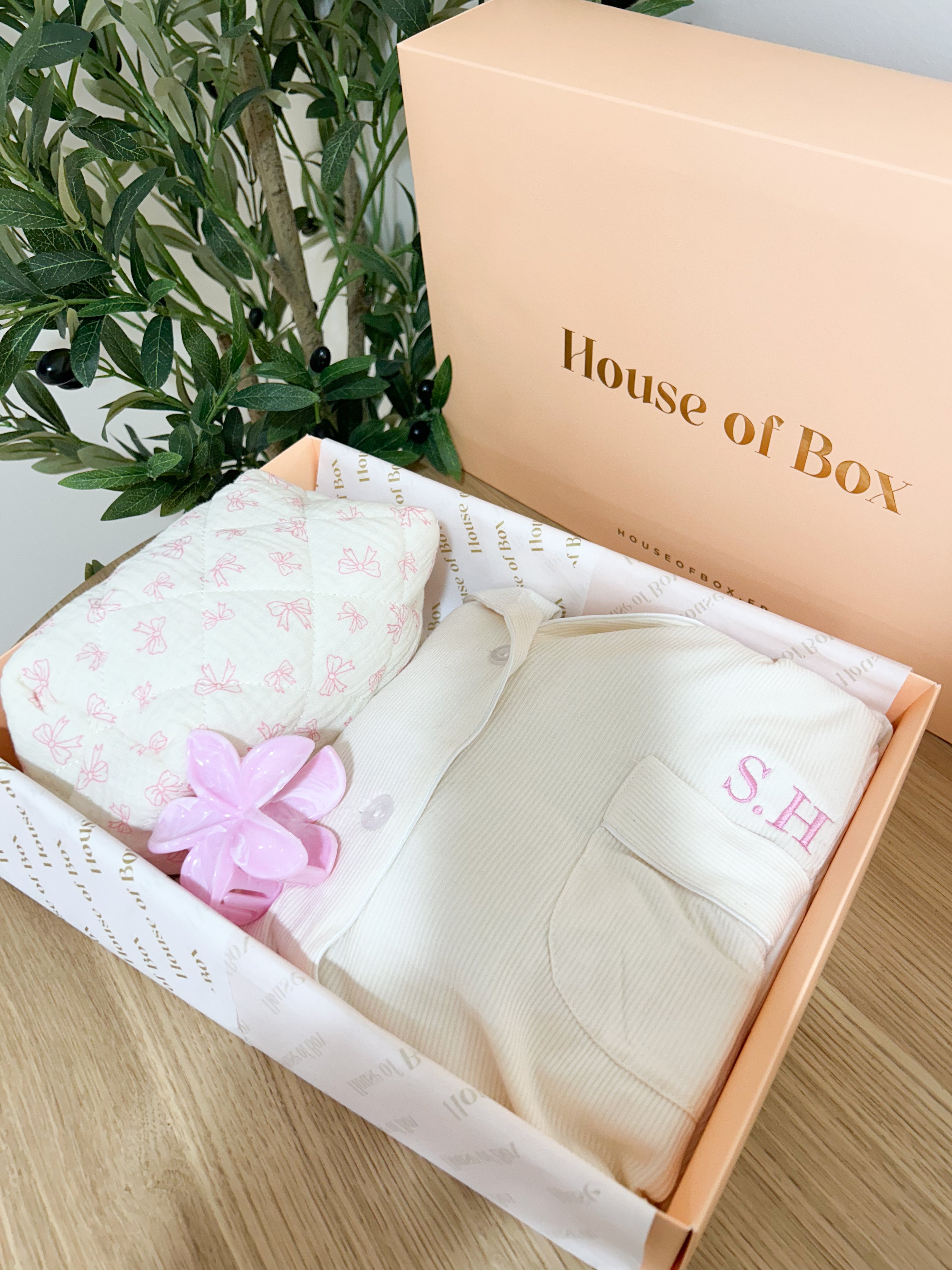 (Coffret pyjama clean girl brodé white