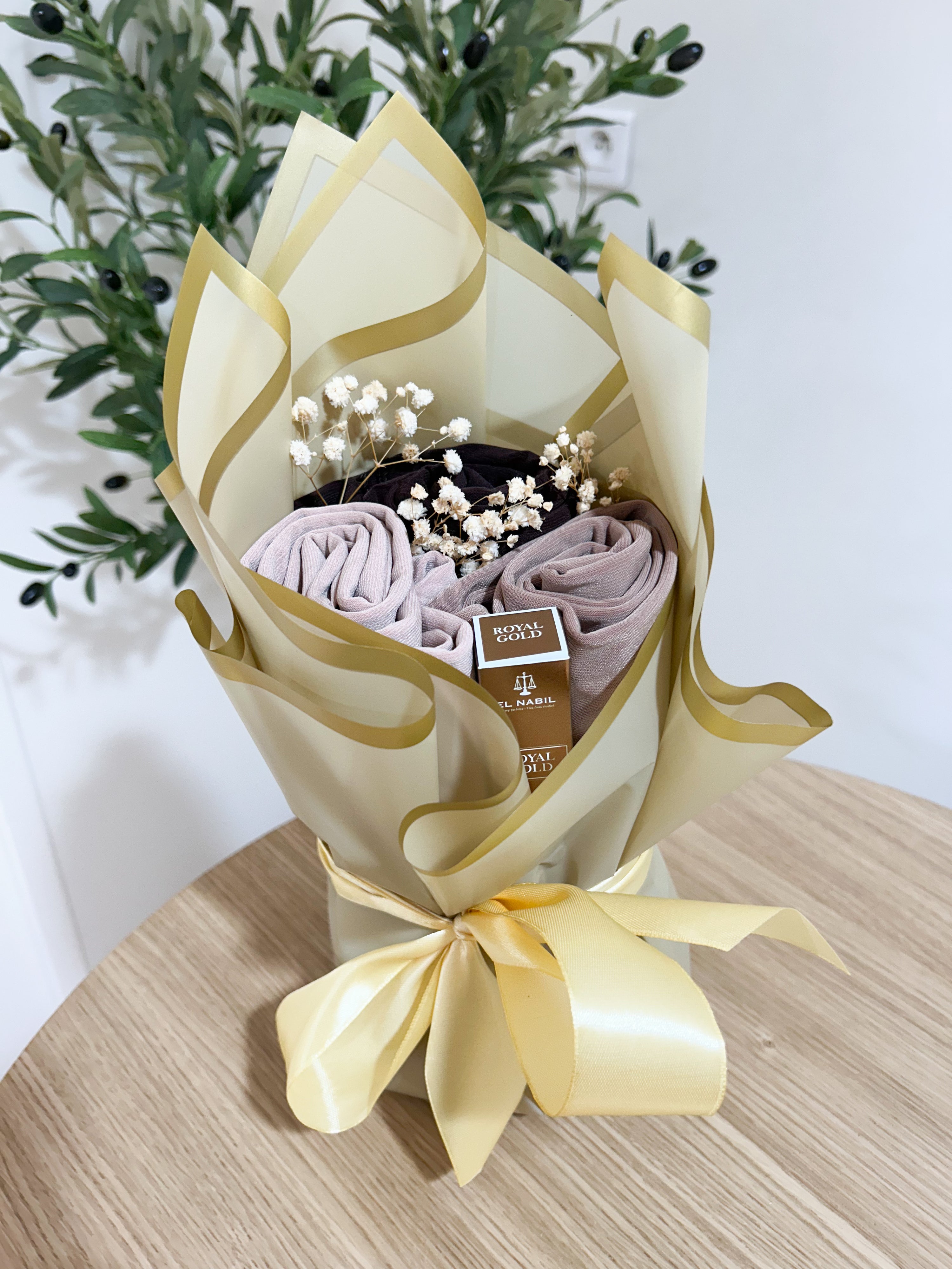 Bouquet hijab caramel