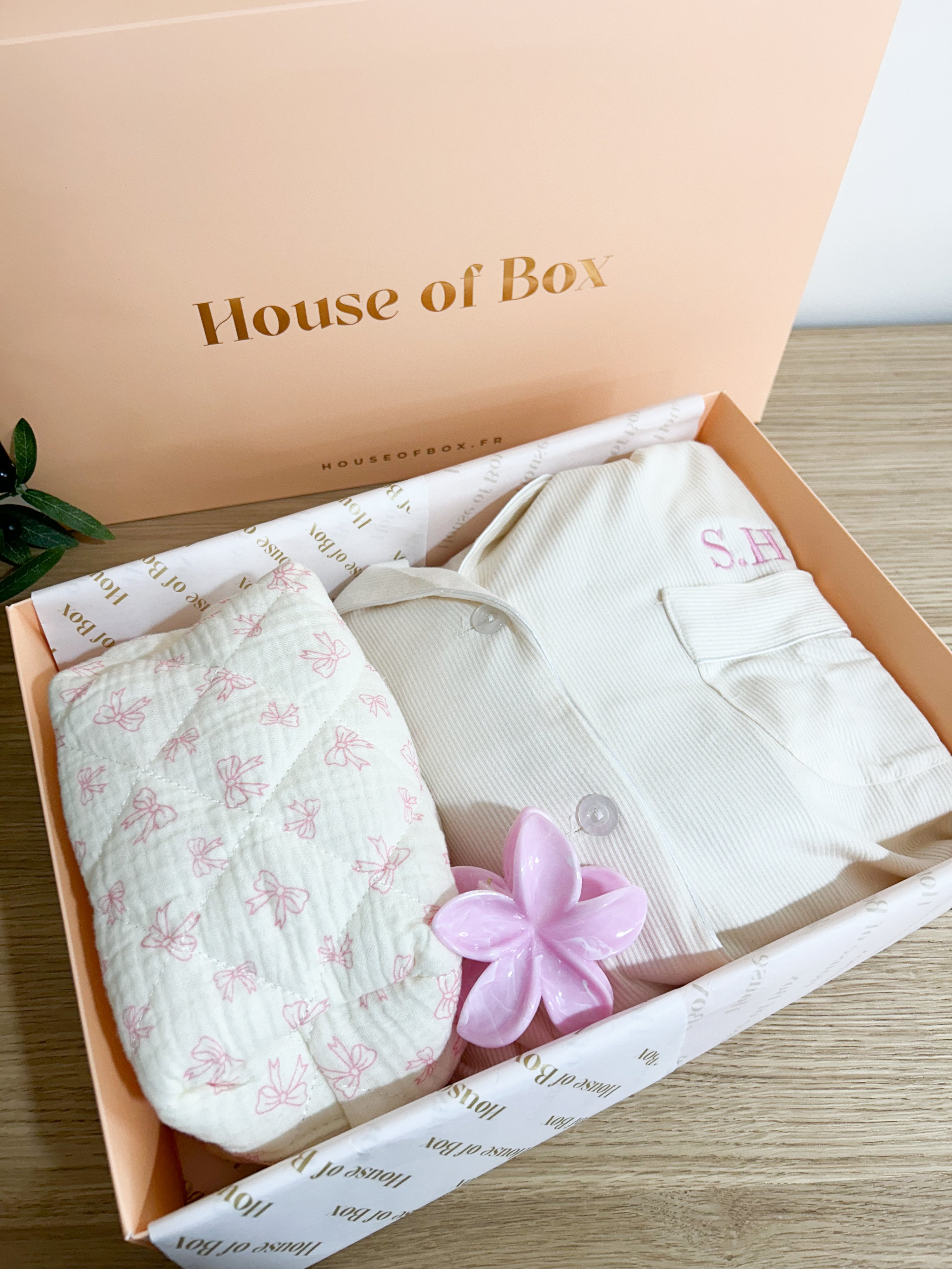 (Coffret pyjama clean girl brodé white