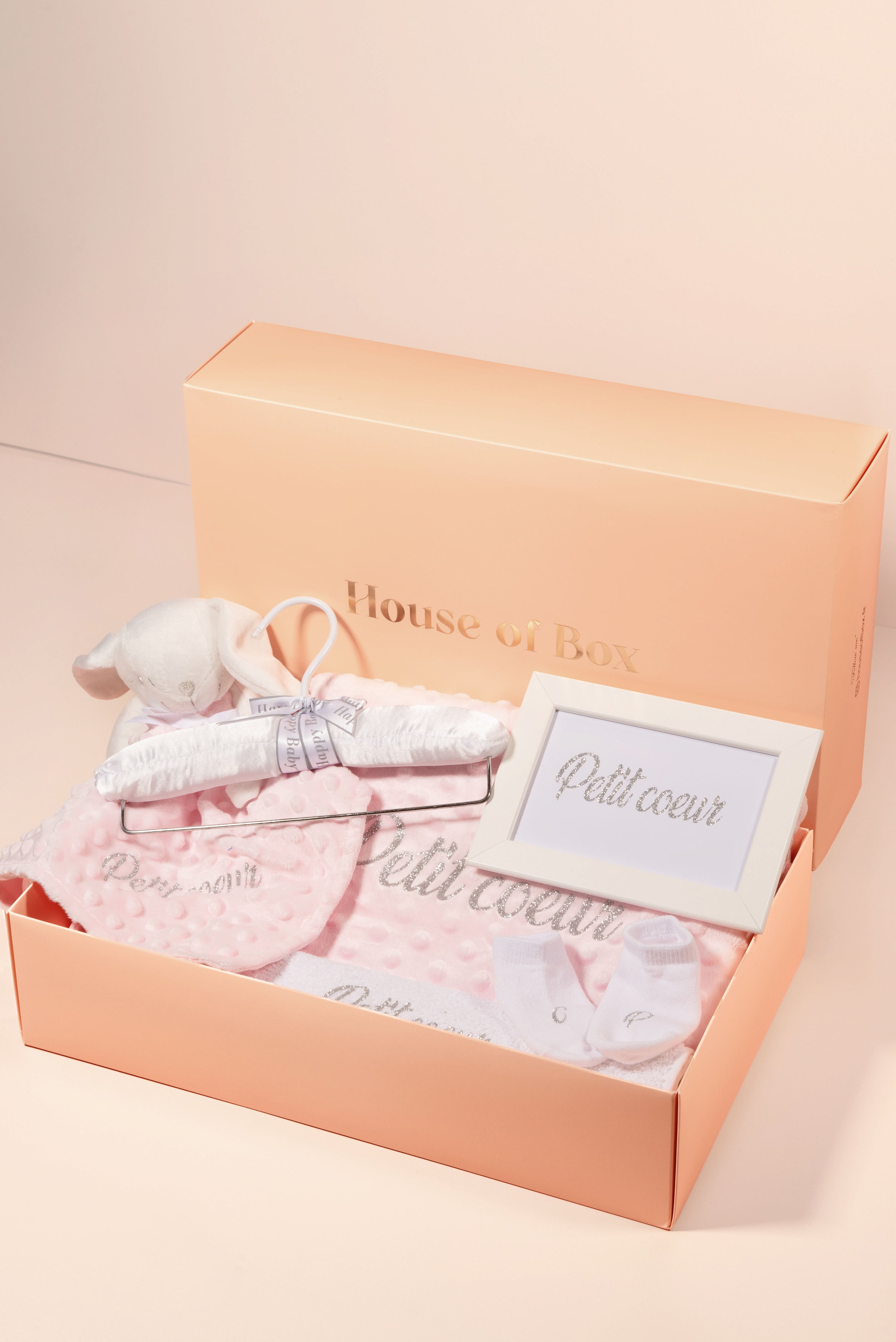 Coffret naissance bébé d'amour rose