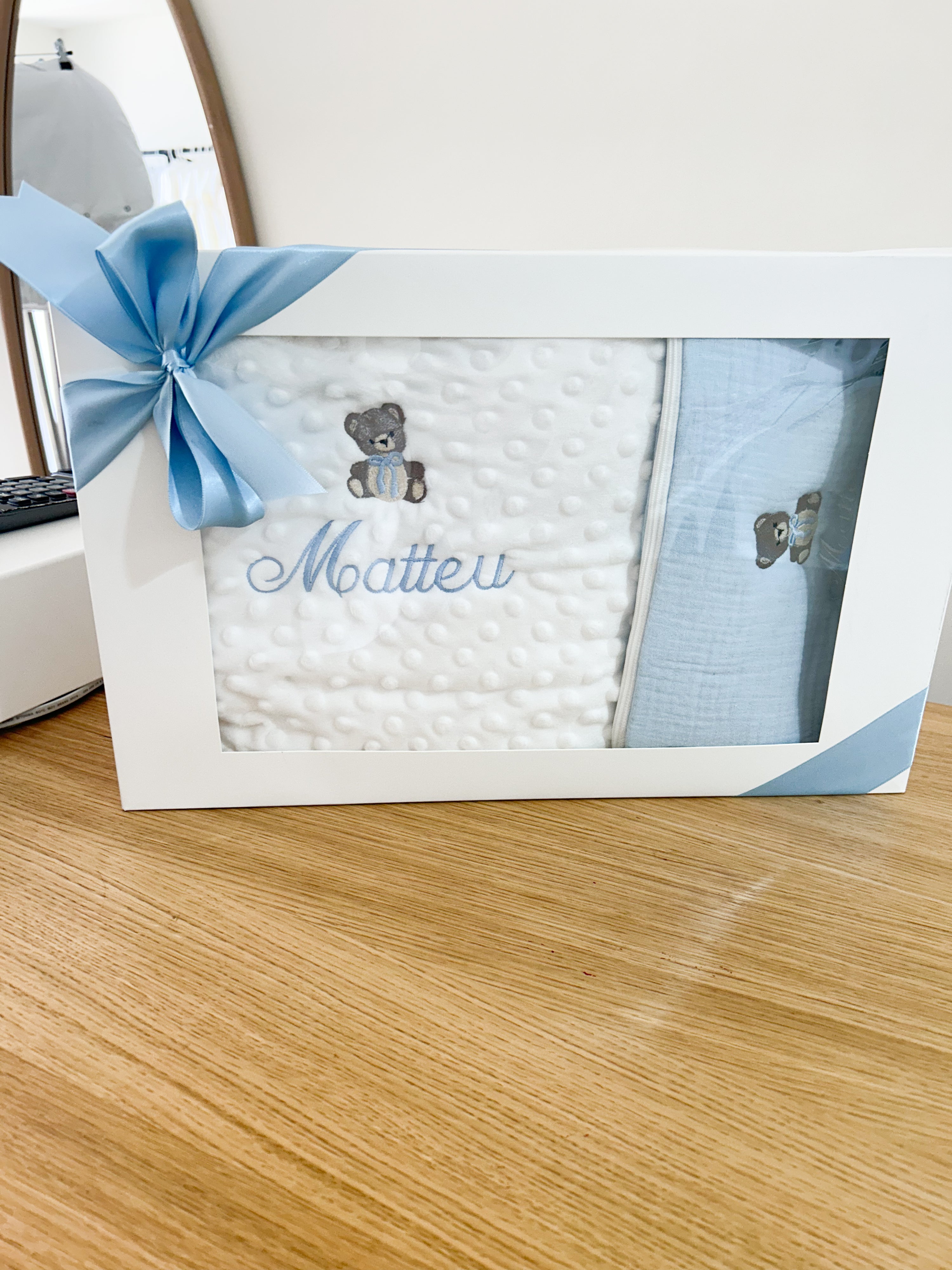 Coffret naissance bébé d'amour bleu