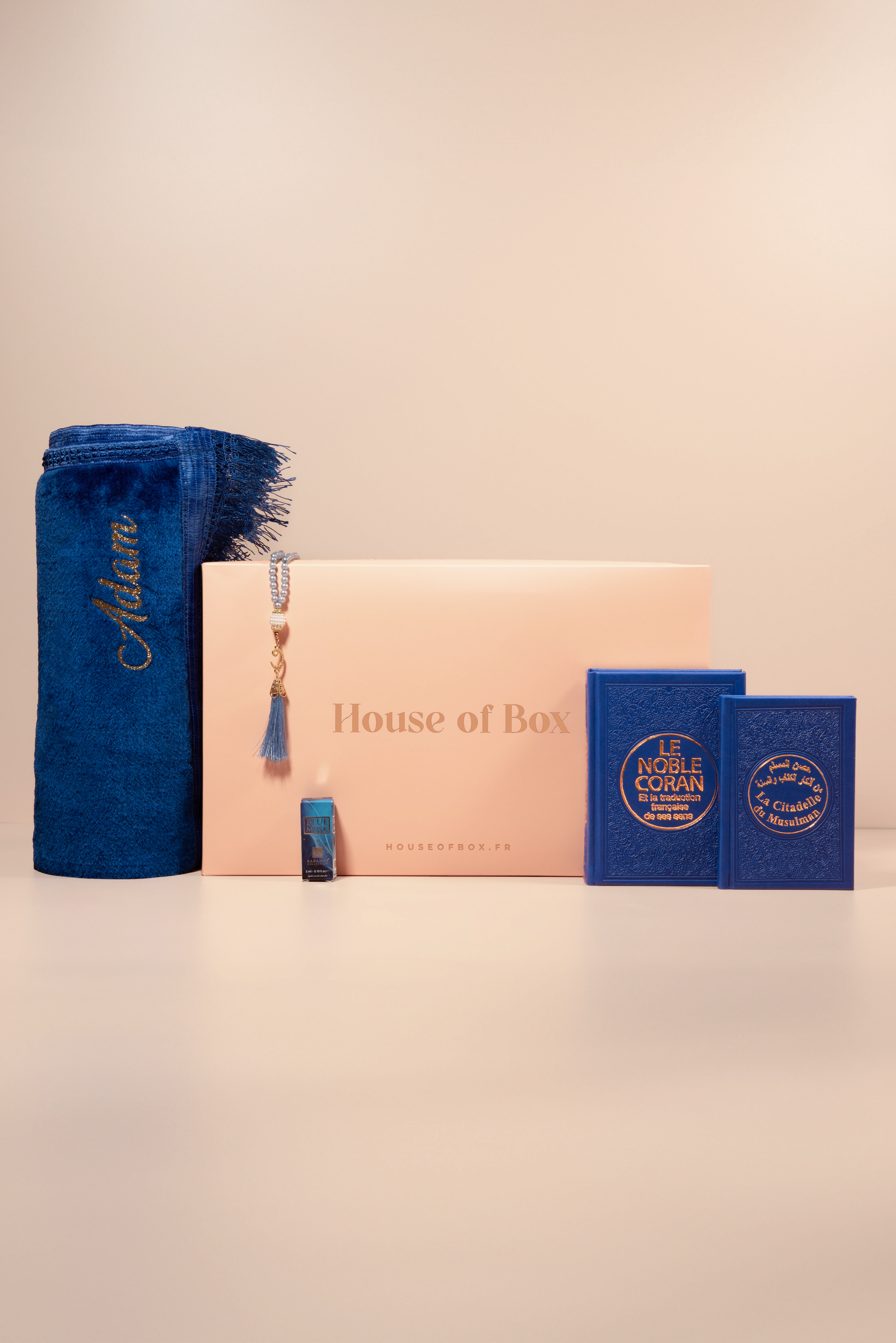 Coffret velour bleu roi