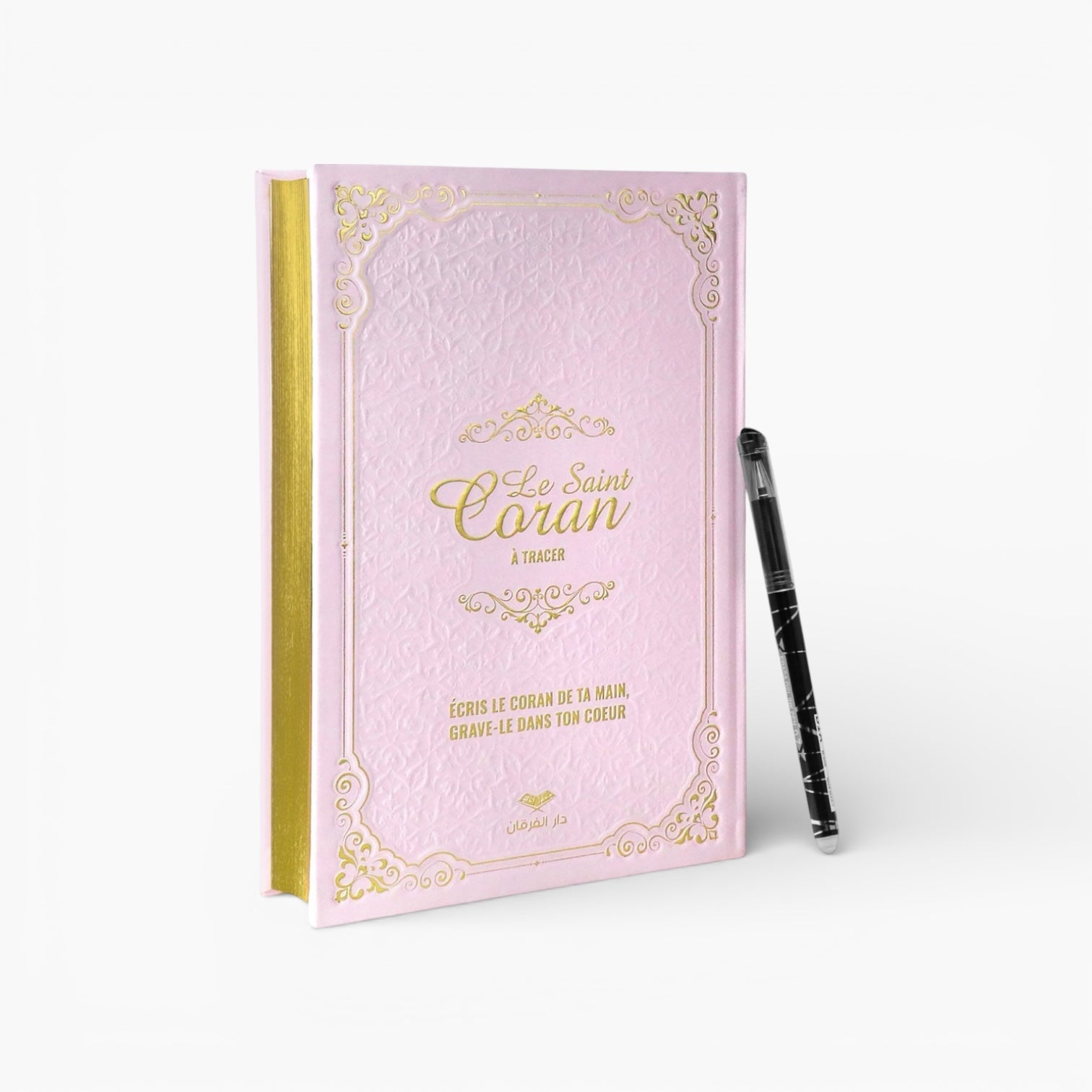 Coran à tracer & stylo effaçable rose